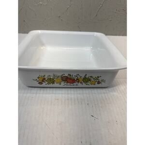 Corning‎ Ware Vintage P-322 Spice of Life L’Echalote Casserole Dish 8x8x2 Square